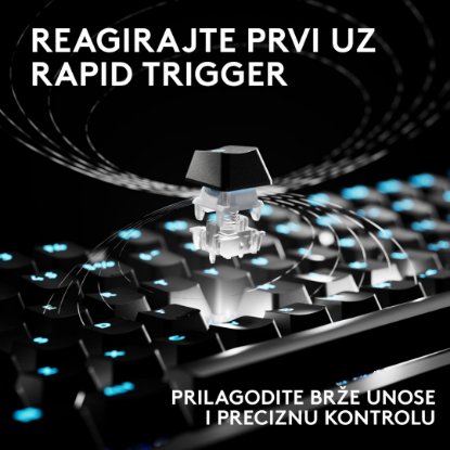Tipkovnica LOGITECH PRO X2 Rapid, mehanička, crna