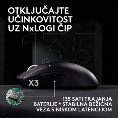 Miš LOGITECH PRO X3 Superstrike, Gaming, optički, 48000dpi, USB, magenta