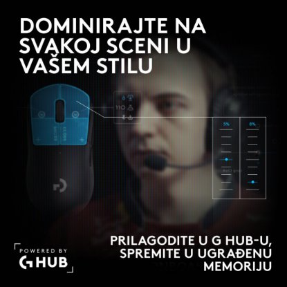 Miš LOGITECH PRO X3 Superstrike, Gaming, optički, 48000dpi, USB, crni