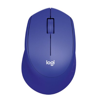 Miš LOGITECH M330 Silent Plus, optički, 1000dpi, bežični, plavi, USB
