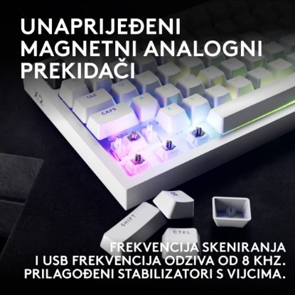 Tipkovnica LOGITECH PRO X2 Rapid, mehanička, bijela