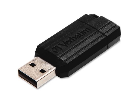 Memorija USB FLASH DRIVE 128 GB, VERBATIM, PinStripe, crni