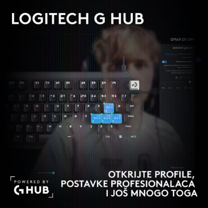 Tipkovnica LOGITECH PRO X2 Rapid, mehanička, bijela