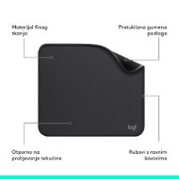 Miš Signature M650, optički, bežični, BT, 4000dpi. crni + podloga za miš, crna