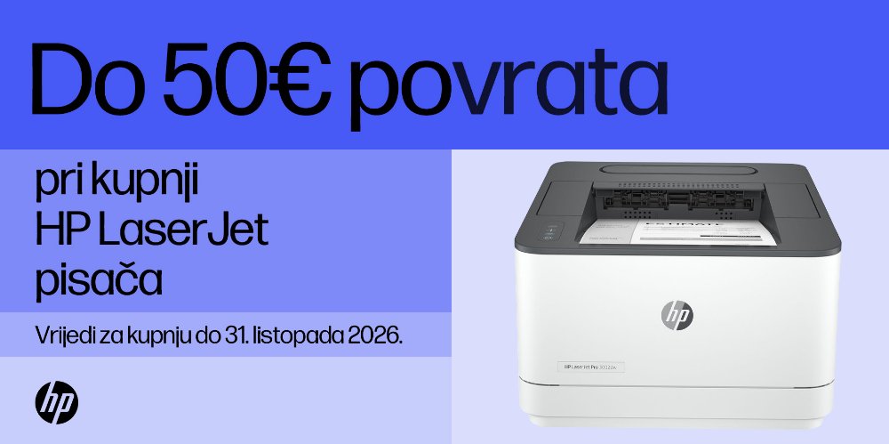 Prikažite detalje za Ostvari do 50€ povrata pri kupnji HP odabranih pisača