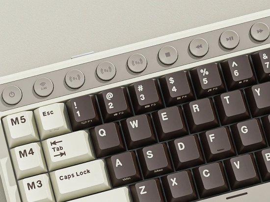 Tipkovnica ROYAL KLUDGE RK-M70, mehanička, Cream linear switch, bežična, US layout, smeđa