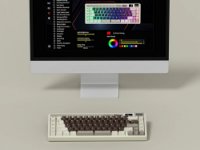 Tipkovnica ROYAL KLUDGE RK-M70, mehanička, Cream linear switch, bežična, US layout, smeđa