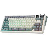Tipkovnica ROYAL KLUDGE M70, mehanička, Cream switch, bežična, US layout, Cyan Purple