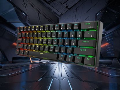 Tipkovnica ROYAL KLUDGE RK-61, mehanička, Brown switch, bežična, US layout, crna
