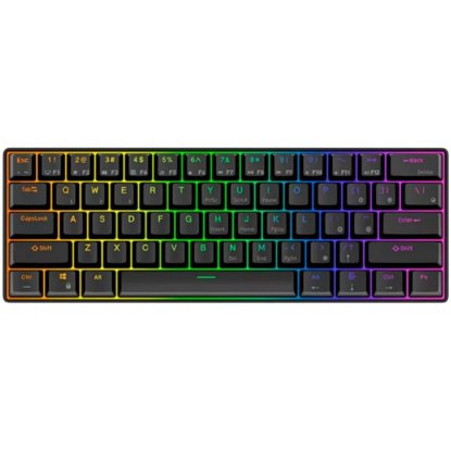 Tipkovnica ROYAL KLUDGE RK-61, mehanička, Brown switch, bežična, US layout, crna