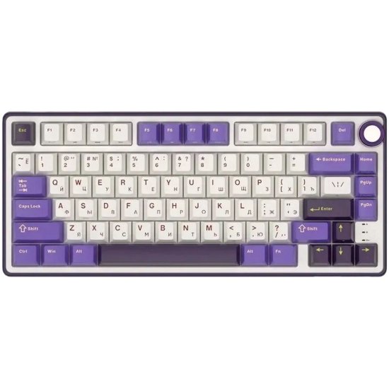 Tipkovnica ROYAL KLUDGE R75, mehanička, Brown switch, žična, US layout, Blackberry Mousse
