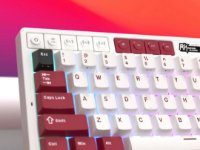 Tipkovnica ROYAL KLUDGE M65, mehanička, Cream switch, bežična, US layout, Famicom