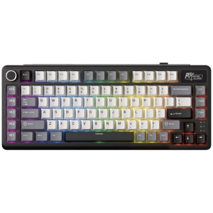 Tipkovnica ROYAL KLUDGE L75, mehanička, Cream switch, bežična, US layout, Knight Black
