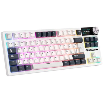 Tipkovnica ROYAL KLUDGE S85, mehanička, Cloud switch, bežična, US layout, bijelo-crna
