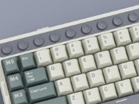 Tipkovnica ROYAL KLUDGE M70, mehanička, Cream switch, bežična, US layout, Cyan Purple