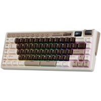 Tipkovnica ROYAL KLUDGE RK-M70, mehanička, Cream linear switch, bežična, US layout, smeđa