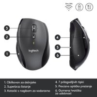 Miš LOGITECH M705, laserski, bežični, USB, sivi