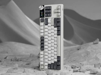 Tipkovnica ROYAL KLUDGE S85, mehanička, Cloud switch, bežična, US layout, bijelo-crna