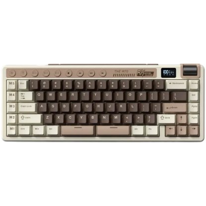 Tipkovnica ROYAL KLUDGE RK-M70, mehanička, Cream linear switch, bežična, US layout, smeđa