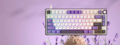 Tipkovnica ROYAL KLUDGE R75, mehanička, Brown switch, žična, US layout, Blackberry Mousse