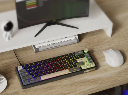 Tipkovnica ROYAL KLUDGE R65, mehanička, Brown switch, žična, US layout, Phantom