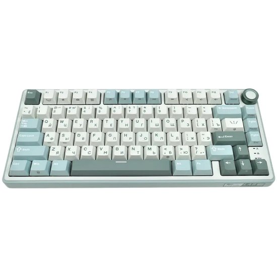 Tipkovnica ROYAL KLUDGE RK R75, mehanička, Brown switch, bežična, US layout, svijetlo plava