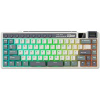 Tipkovnica ROYAL KLUDGE M70, mehanička, Cream switch, bežična, US layout, Cyan Purple
