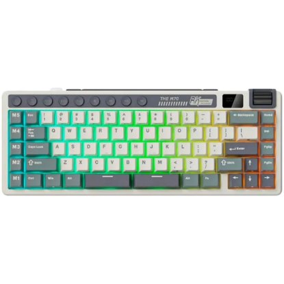 Tipkovnica ROYAL KLUDGE M70, mehanička, Cream switch, bežična, US layout, Cyan Purple