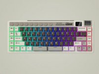 Tipkovnica ROYAL KLUDGE RK-M70, mehanička, Cream linear switch, bežična, US layout, smeđa