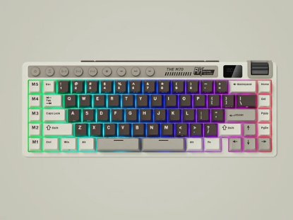 Tipkovnica ROYAL KLUDGE RK-M70, mehanička, Cream linear switch, bežična, US layout, smeđa