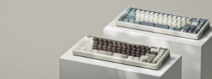 Tipkovnica ROYAL KLUDGE RK-M70, mehanička, Cream linear switch, bežična, US layout, smeđa