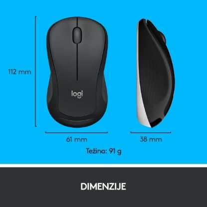 Tipkovnica + miš LOGITECH MK540 Advanced Combo, bežična, crna, Unifying receiver USB