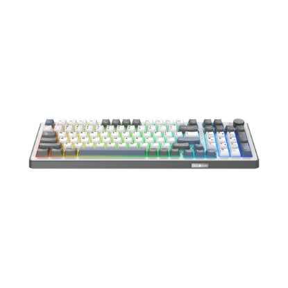 Tipkovnica WHITE SHARK Excalibur L GK-007252, RGB, crveni KTT Wine Red switch, mehanička, HR layout, bijela, USB / 2,4GHz / BT