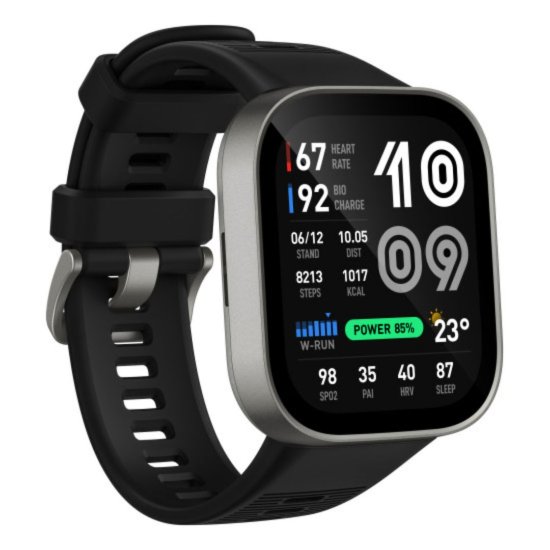 Sportski sat AMAZFIT Bip Max, GPS, pametne obavijesti, srebrni