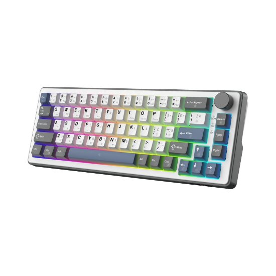 Tipkovnica WHITE SHARK Excalibur M GK-009252, RGB, crveni KTT Wine Red switch, mehanička, HR layout, bijela, USB / 2,4GHz / BT