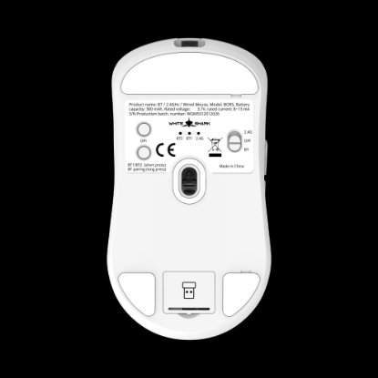 Miš WHITE SHARK Bors WGM-5021, 12000dpi, optički, bežični/žičani, bijeli