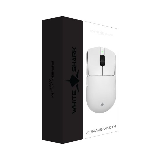 Miš WHITE SHARK Agamemnon WGM-9012, 30000dpi, optički, bežični/žičani, bijeli