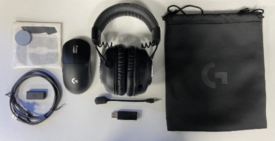 RABLJENI - Slušalice + miš LOGITECH G PRO X Lightspeed Combo, bežične, crne