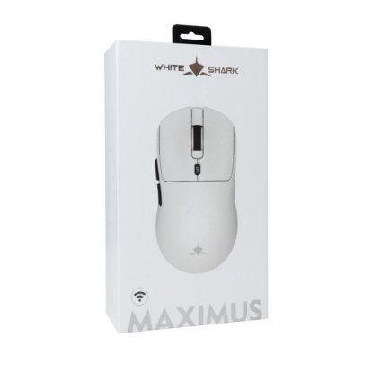 Gaming miš WHITE SHARK Maximus GM-9010, bežični, USB/Bluetooth, 26000 DPI, bijeli