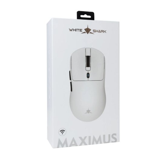 Gaming miš WHITE SHARK Maximus GM-9010, bežični, USB/Bluetooth, 26000 DPI, bijeli