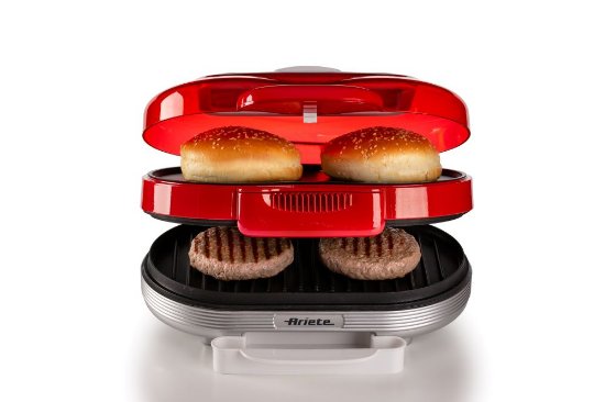 Aparat za hamburger ARIETE MOD.205, 1200 W, crveni