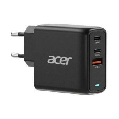Kućni punjač ACER GaN, 67W, 2xUSB-C + USB-A, crni