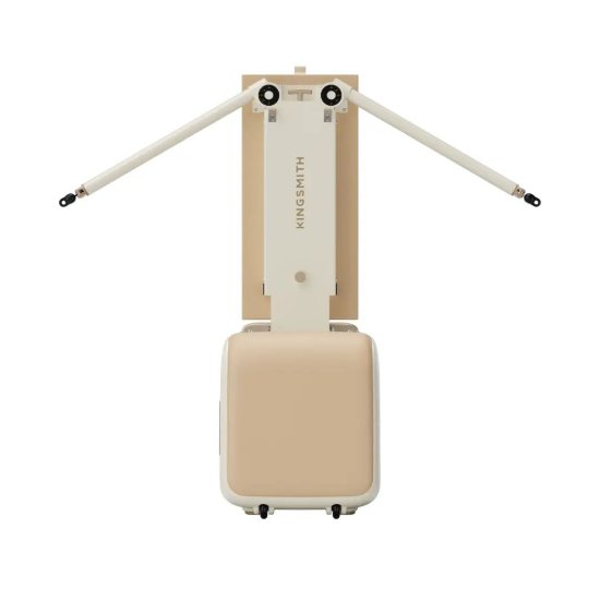 Klupa za vježbanje KINGSMITH Pilates Bench B2, 150 kg, podesivi naslon, otpor 20–40 kg, sklopljiva, bež