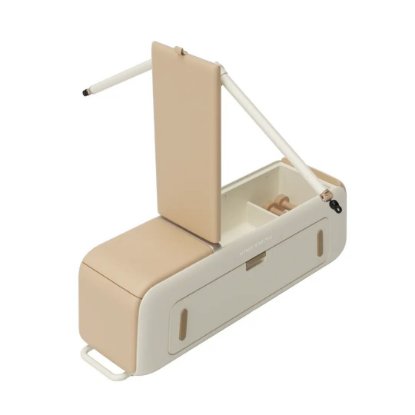 Klupa za vježbanje KINGSMITH Pilates Bench B2, 150 kg, podesivi naslon, otpor 20–40 kg, sklopljiva, bež