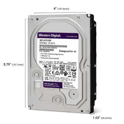 Tvrdi disk 12TB WESTERN DIGITAL Purple Pro WD122PURP, SATA3, 512MB cache, 7200 okr./min, 3.5"