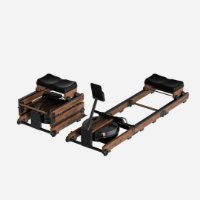 Sprava za veslanje KINGSMITH WR3L Rowing Machine & Table Set, 180 kg, sklopljiva, smeđa