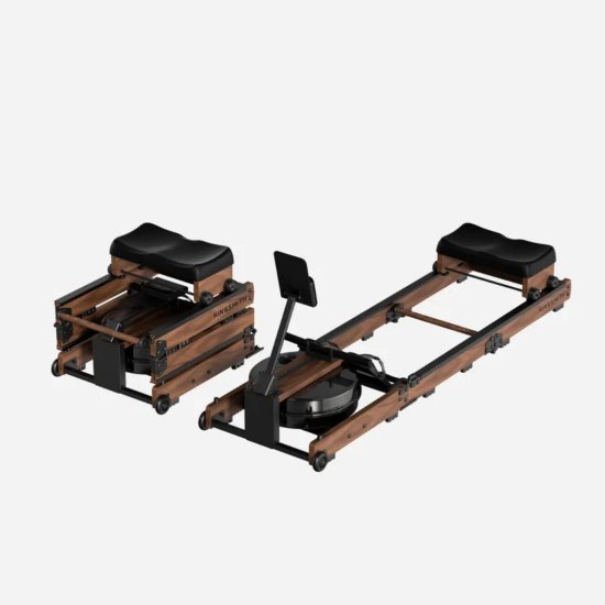 Sprava za veslanje KINGSMITH WR3L Rowing Machine & Table Set, 180 kg, sklopljiva, smeđa