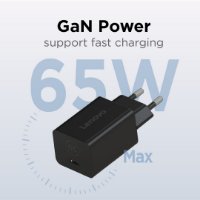 Punjač za laptop LENOVO 65W GaN, USB-C, crni