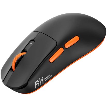 Miš RK-M30-BLKOR, optički (PAW 3311), bežični, Bluetooth/USB, 12000 DPI, 6 tipki, 250 mAh, crno-narančasti