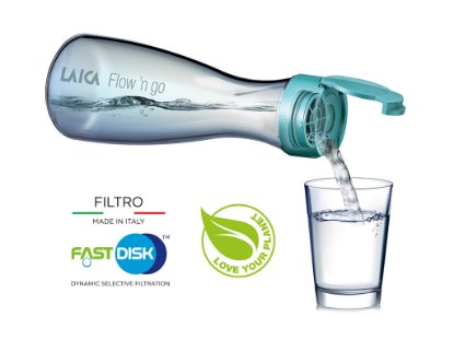Boca za vodu LAICA Flow'n' go, 1l, plastična